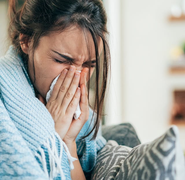 Runny nose and itchy eyes from seasonal allergies